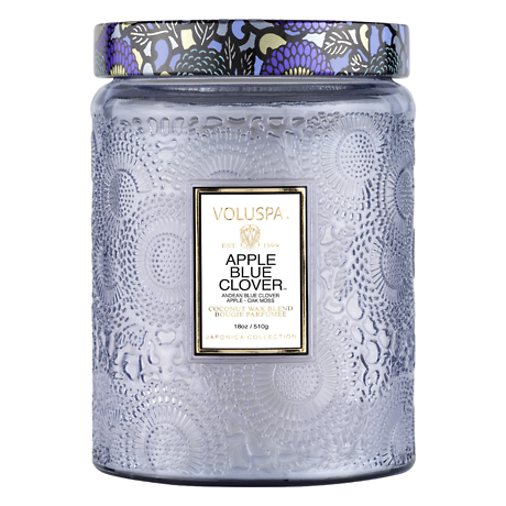 Apple Blue Clover Large Jar Candle