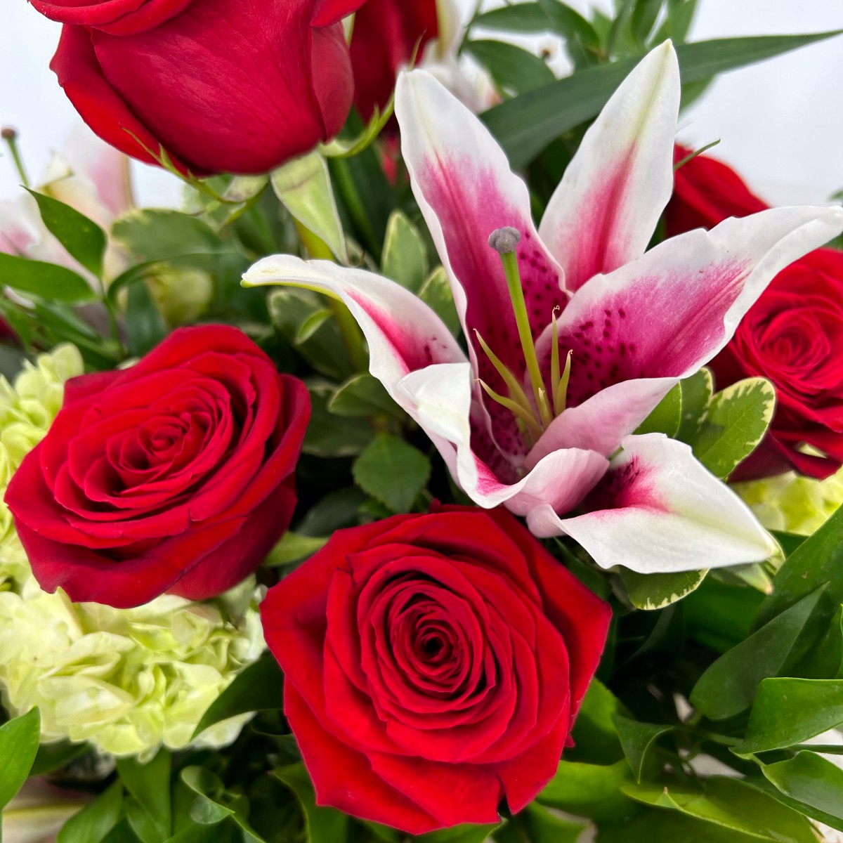 Radiant Rose & Lily Wrapped Bouquet - Image 2