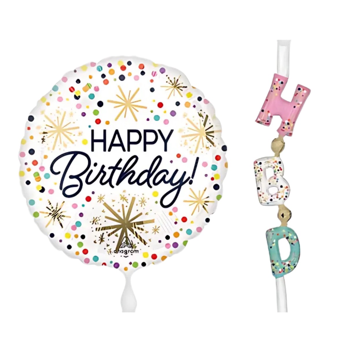 Happy Birthday Confetti Airwalker Balloon - Image 2