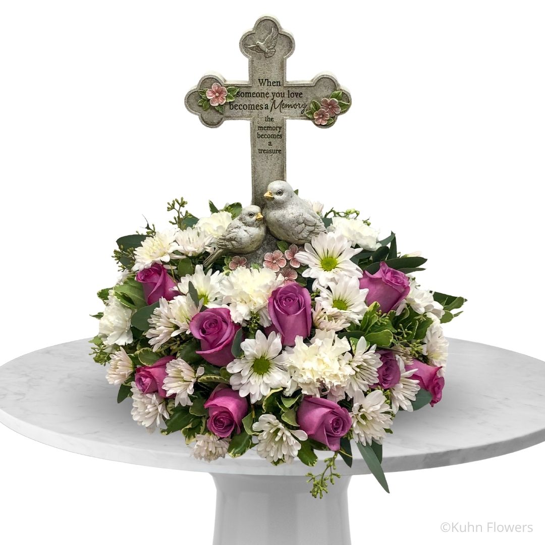 A Peaceful Purple Tribute Cross