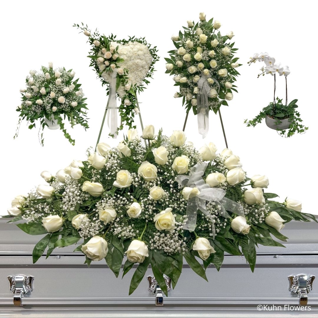White Roses 5 piece set