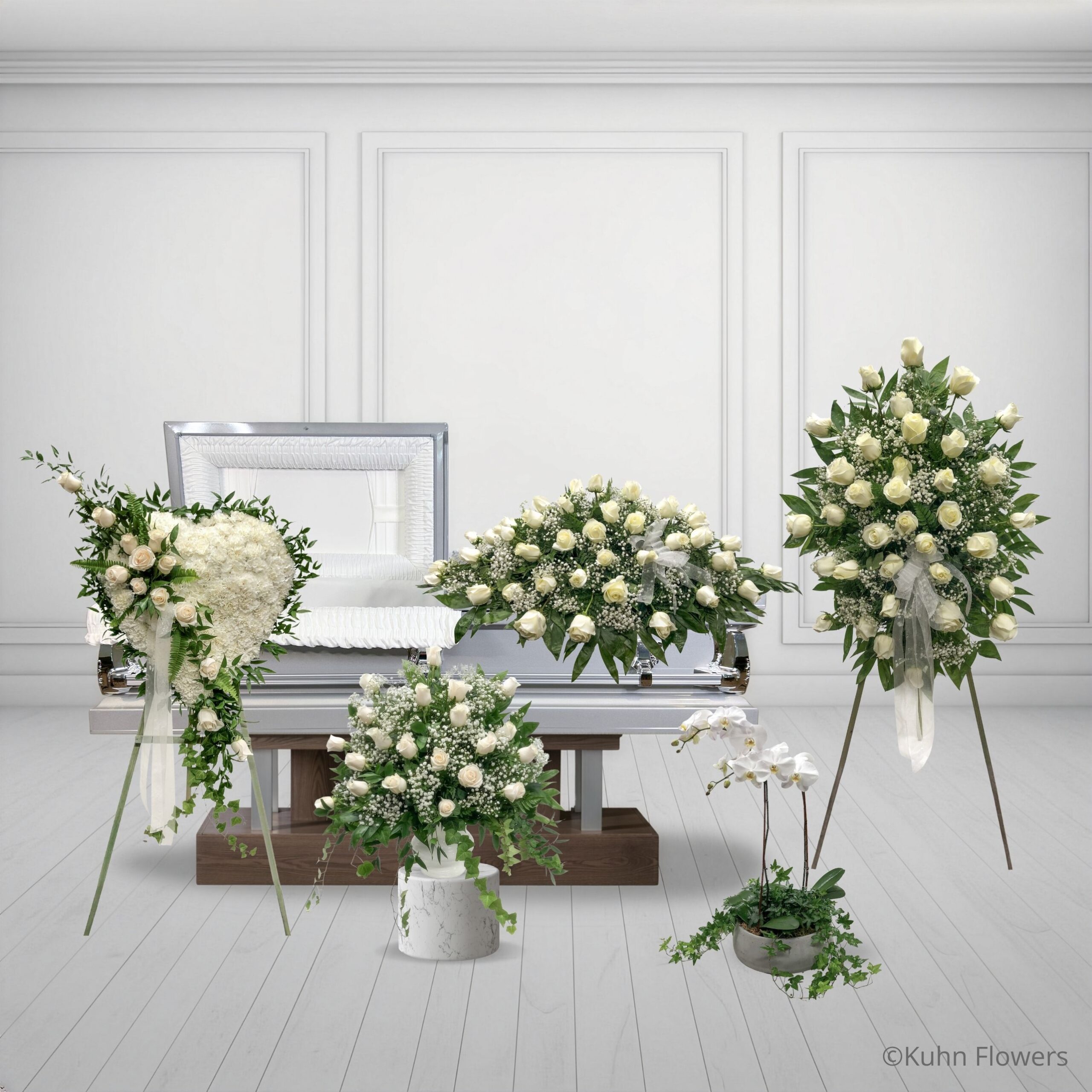 White Roses 5 piece set