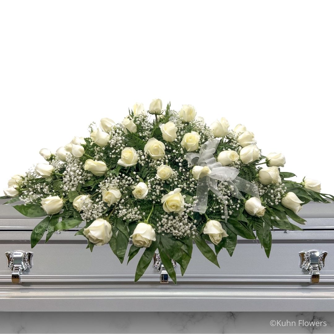 White Rose Casket