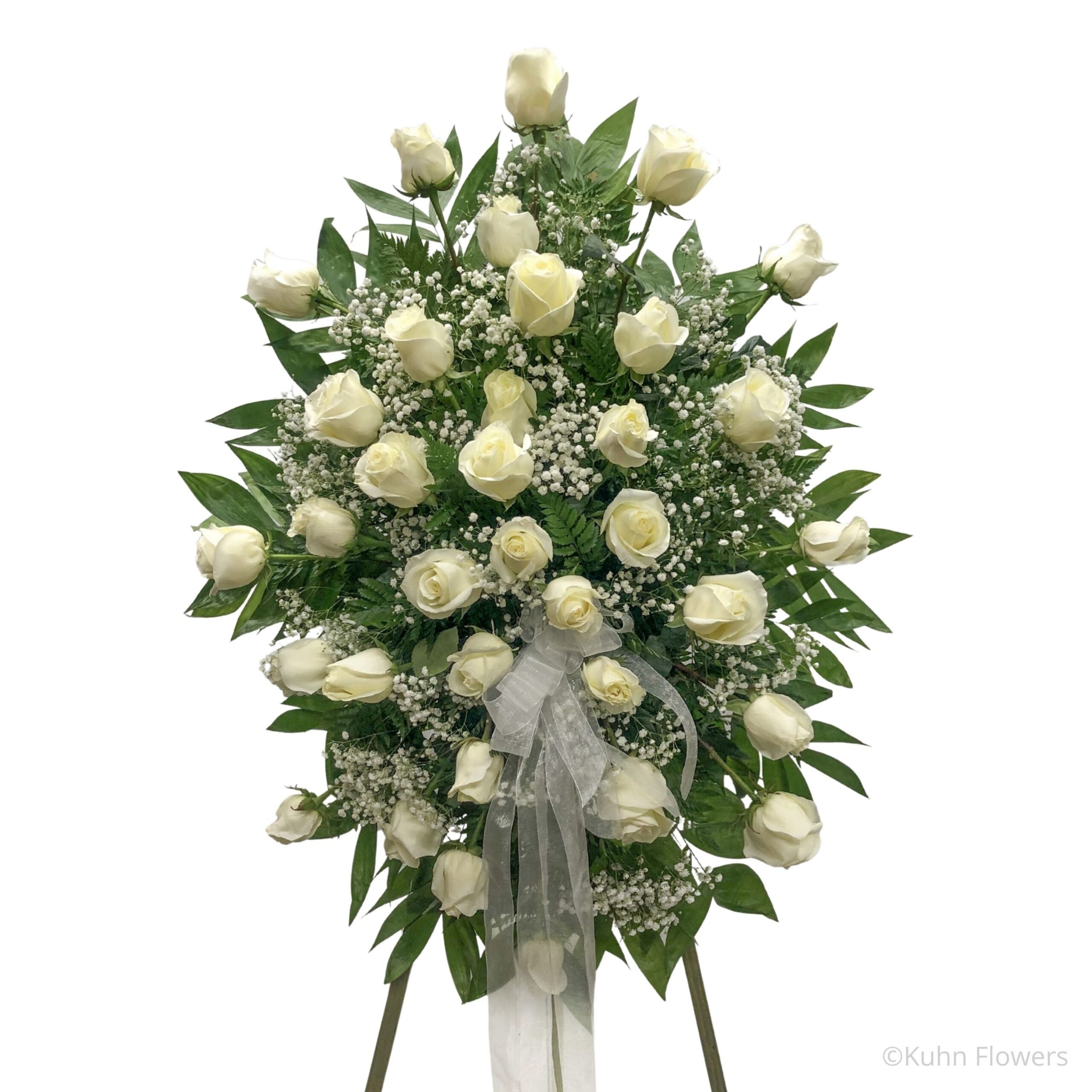 White Rose Standing Spray