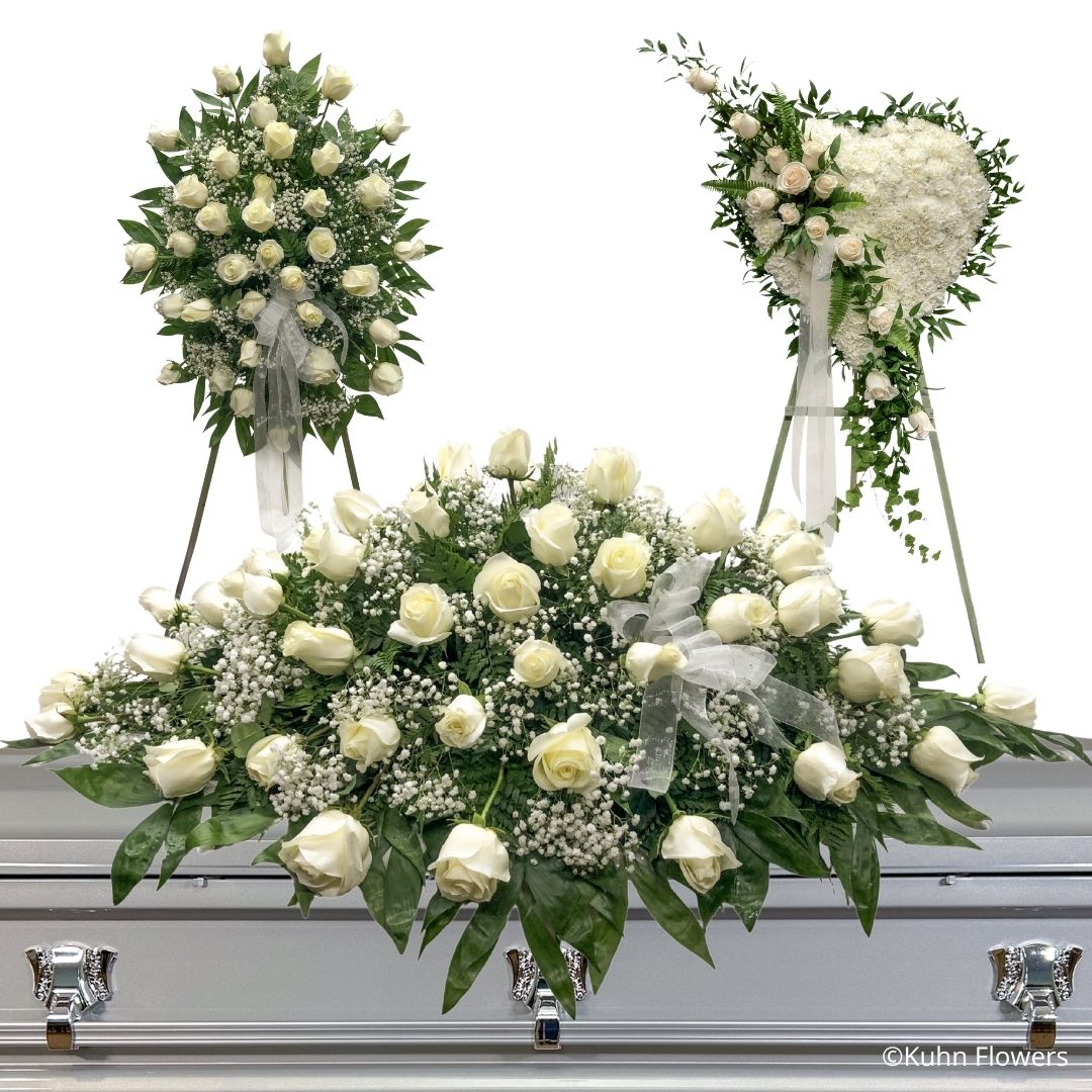 White Roses 3 Piece Set