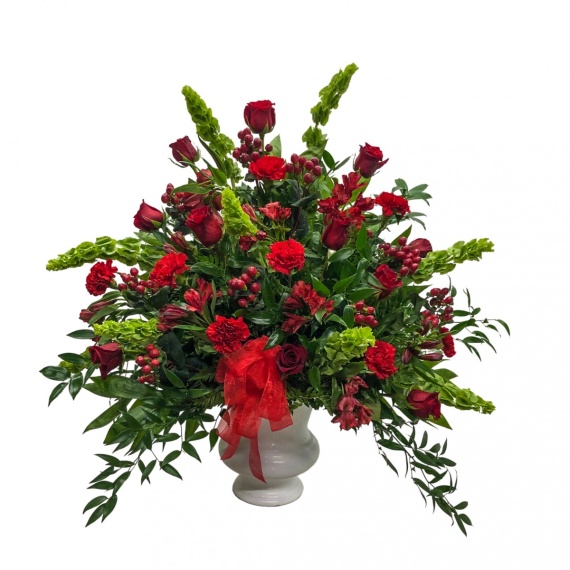 Red Bells Rose Basket