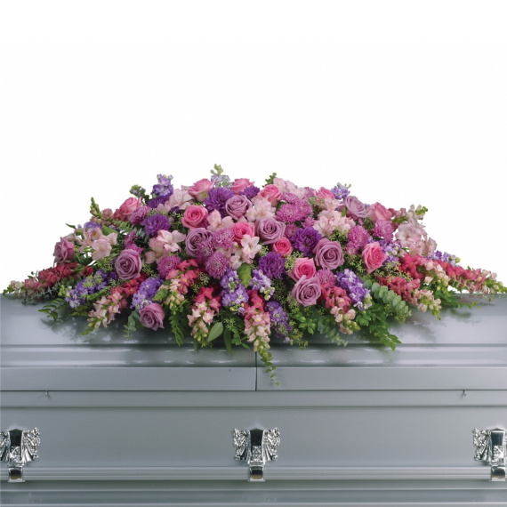 Lavender Tribute Casket Spray