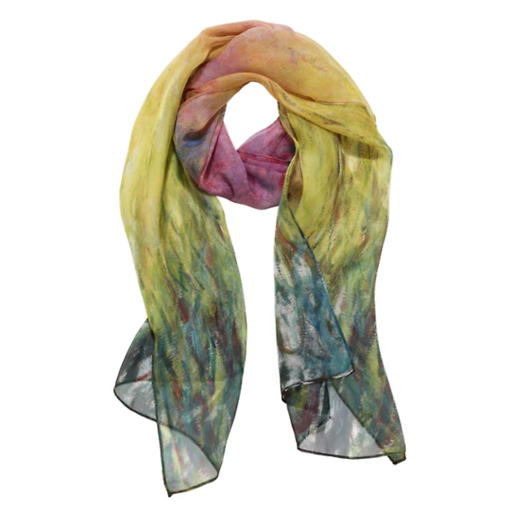 Monet Waterlilies at Sunset Scarf