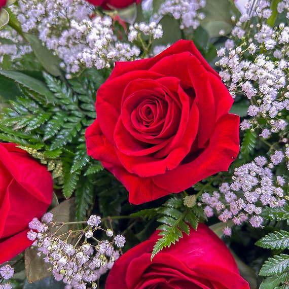 Classic Red Rose Casket Spray