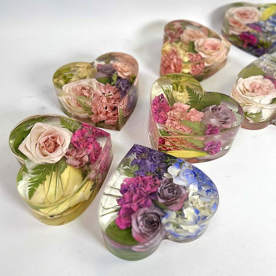 Crystal Clear Floral Heart