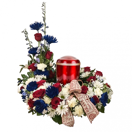 To Protect and Serve Urn Arrangement