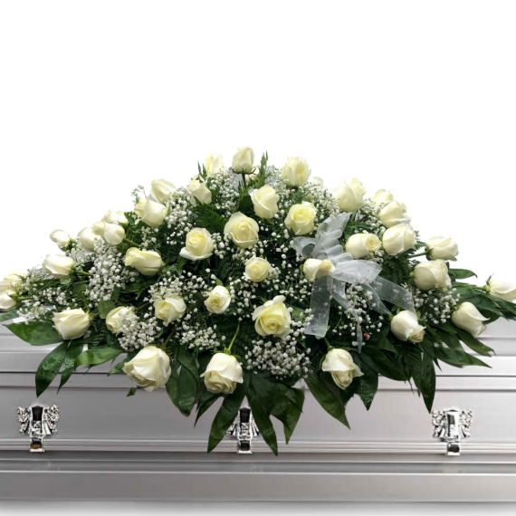 White Rose Casket