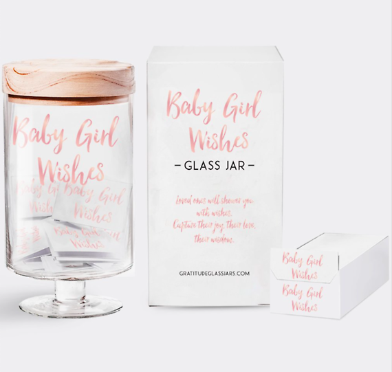 Baby Girl Wishes Glass Jar