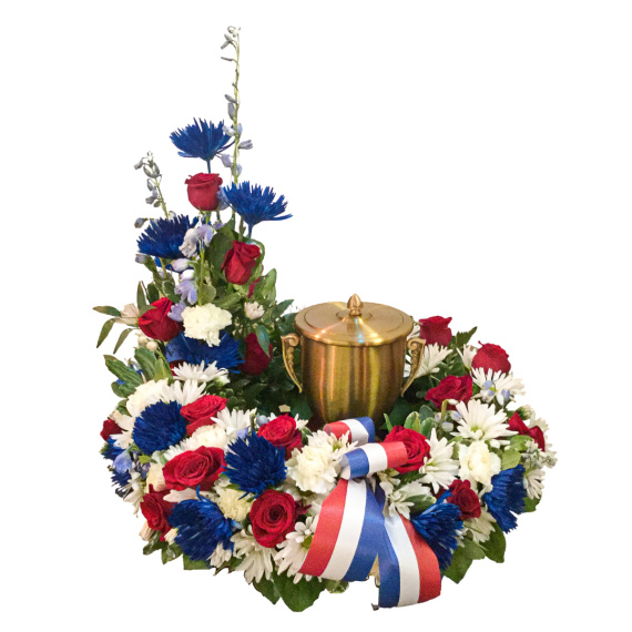 Patriotic Urn Arrangement