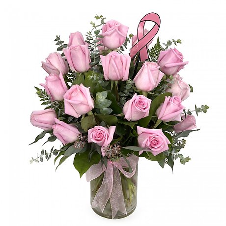 2 Dozen Pink Breast Cancer Awareness Roses