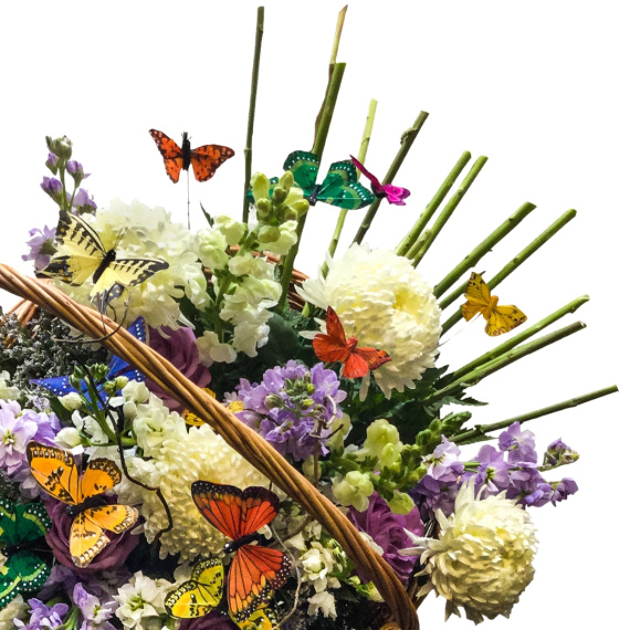 Butterfly Garden Standing Basket