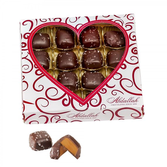 Abdallah Heart Gift Box Dark Chocolate/Caramel