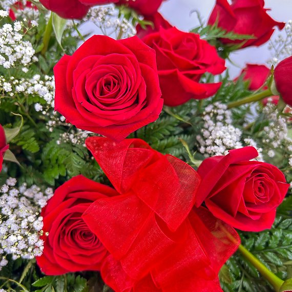 Classic Red Rose Casket Spray