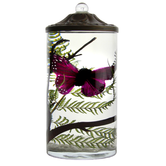 Lifetime Candle - Purple Butterfly Cylinder