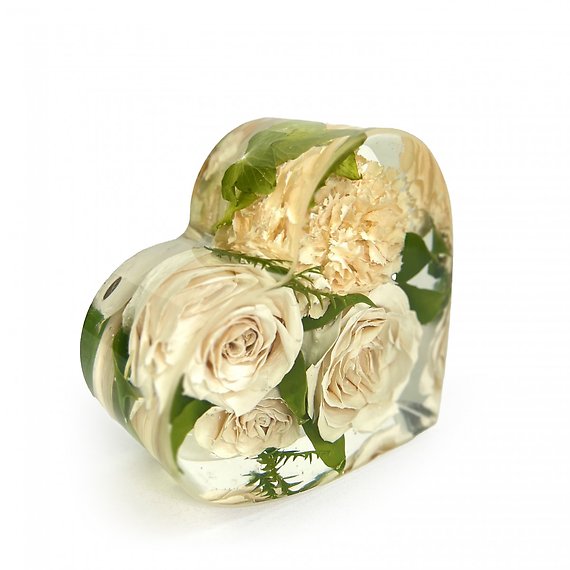 Crystal Clear Floral Heart