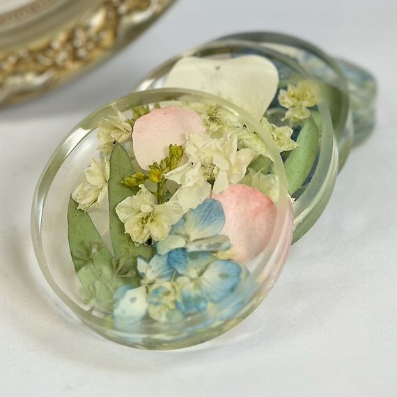 Crystal Clear Floral Mini Plaques (Set of 4)