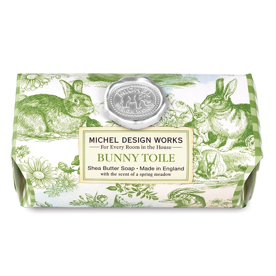 Bunny Toile Large Bath Soap Bar