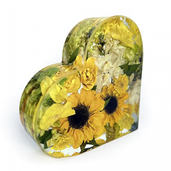 Crystal Clear Floral Heart